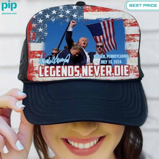 Trump Assassination Attempt Fight Legends Never Die Cap Good look mam