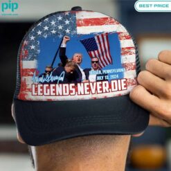 Trump Assassination Attempt Fight Legends Never Die Cap cool