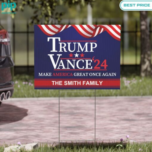 Trump Vance 2024 MAGA Custom Yard Sign trendy