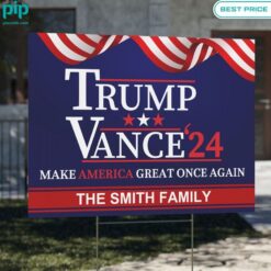 Trump Vance 2024 MAGA Custom Yard Sign Natural and awesome