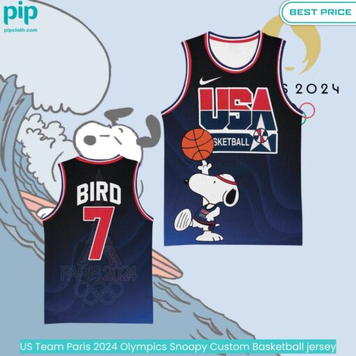 US Team Paris 2024 Olympics Snoopy Custom Basketball jersey cool fabric