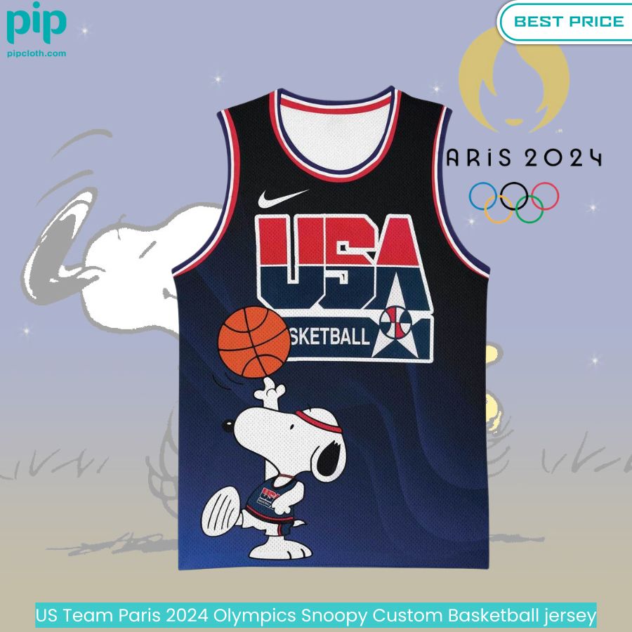 US Team Paris 2024 Olympics Snoopy Custom Basketball jersey You look too weak