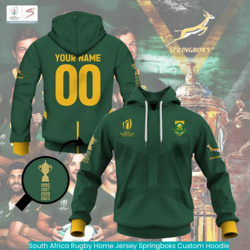 South Africa Rugby Home Jersey Springboks Custom Hoodie cool