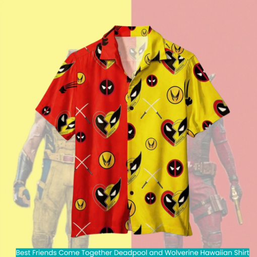 Best Friends Come Together Deadpool and Wolverine Hawaiian Shirt fashion