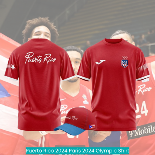 Puerto Rico 2024 Paris 2024 Olympic Shirt cool red