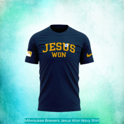 Milwaukee Brewers Jesus Won Navy Shirt fashion