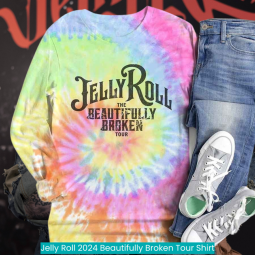 Jelly Roll 2024 Beautifully Broken Tour Shirt fashion