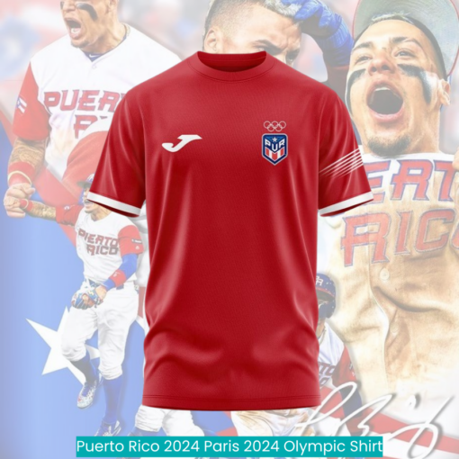 Puerto Rico 2024 Paris 2024 Olympic Shirt cool red