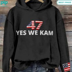 47 Yes We Kam American Flag Embroidered Washed Hoodie cool