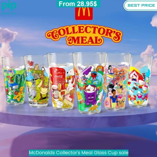 McDonalds Collector's Meal Glass Cup sale trendy