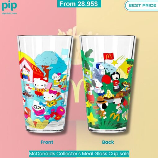 McDonalds Collector's Meal Glass Cup sale trendy