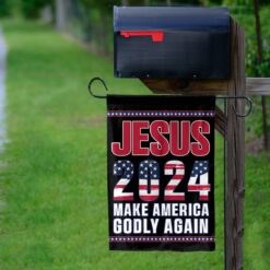 Jesus 2024 Make America Godly Again Flag cool