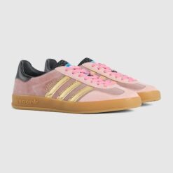 Pink Gucci women's x adidas Gazelle sneaker cool