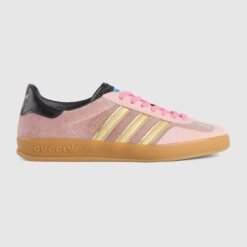 Pink Gucci women's x adidas Gazelle sneaker cool