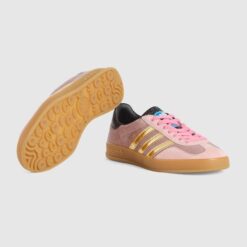 Pink Gucci women's x adidas Gazelle sneaker cool