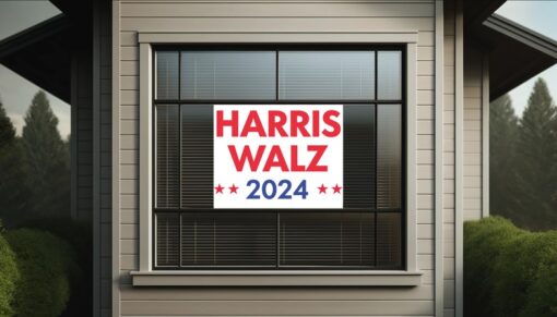 Harris & Walz President 2024 Window Cling Sign hot trendy