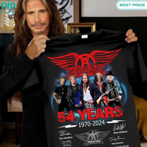 Aerosmith 54 years Thank you for the memories Shirt Royal Pic of yours