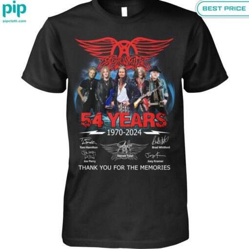 Aerosmith 54 years Thank you for the memories Shirt Royal Pic of yours