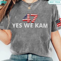 American Flag 47 Yes We Kam Embroidered Shirt Rejuvenating picture