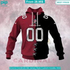 Arizona Cardinals Mix Jersey Style Custom Hoodie, Shirt cool