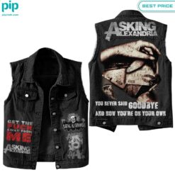 Asking Alexandria You Never Said Goodbye Sleeveless Denim jacket cool