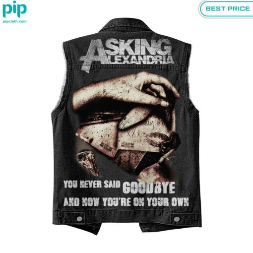 Asking Alexandria You Never Said Goodbye Sleeveless Denim jacket Nice Pic