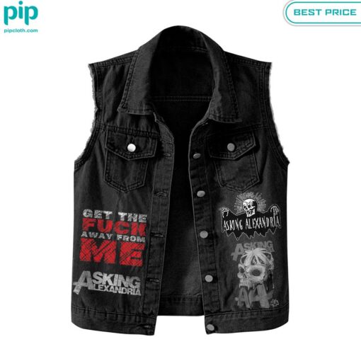 Asking Alexandria You Never Said Goodbye Sleeveless Denim jacket cool