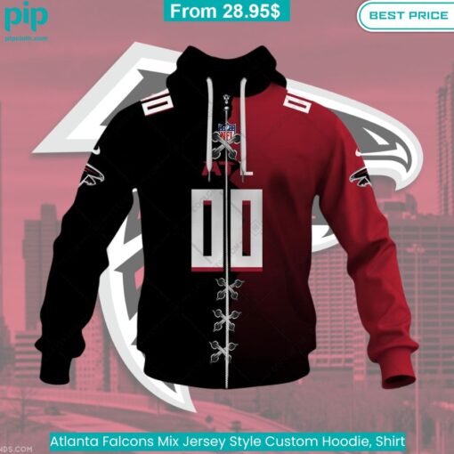 Atlanta Falcons Mix Jersey Style Custom Hoodie, Shirt fashion