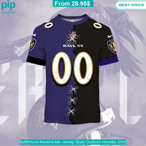 Baltimore Ravens Mix Jersey Style Custom Hoodie, Shirt Loving, dare I say?