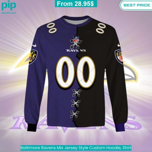 Baltimore Ravens Mix Jersey Style Custom Hoodie, Shirt Coolosm