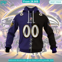 Baltimore Ravens Mix Jersey Style Custom Hoodie, Shirt trendy