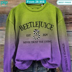 Beetlejuice Beetlejuice Never Trust The Living Halloween Shirt spooky