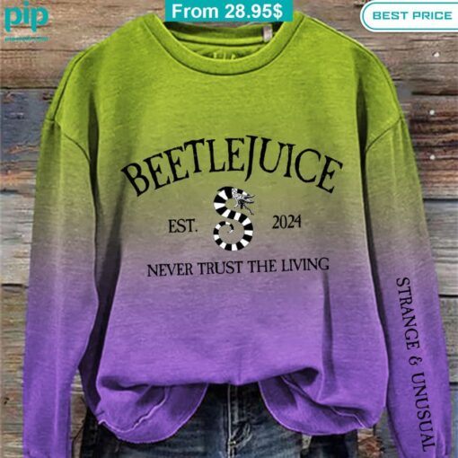 Beetlejuice Beetlejuice Never Trust The Living Halloween Shirt spooky