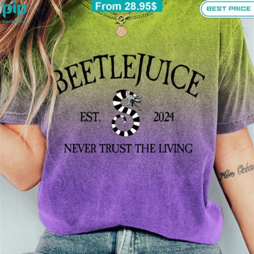 Beetlejuice Beetlejuice Never Trust The Living Halloween Shirt spooky