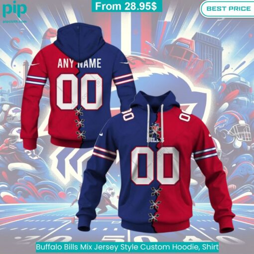 Buffalo Bills Mix Jersey Style Custom Hoodie, Shirt cool