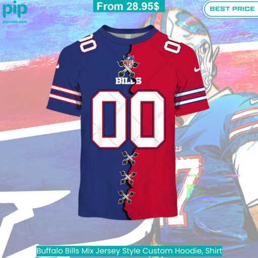 Buffalo Bills Mix Jersey Style Custom Hoodie, Shirt cool