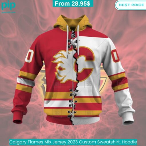 Calgary Flames Mix Jersey 2023 Custom Sweatshirt, Hoodie Lovely smile