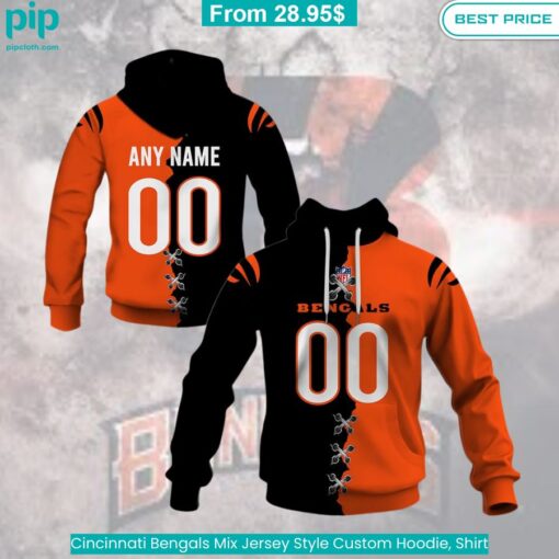 Cincinnati Bengals Mix Jersey Style Custom Hoodie, Shirt comfortable