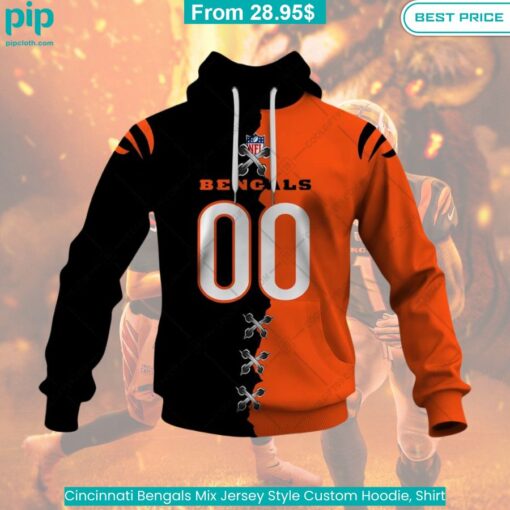 Cincinnati Bengals Mix Jersey Style Custom Hoodie, Shirt Elegant picture.