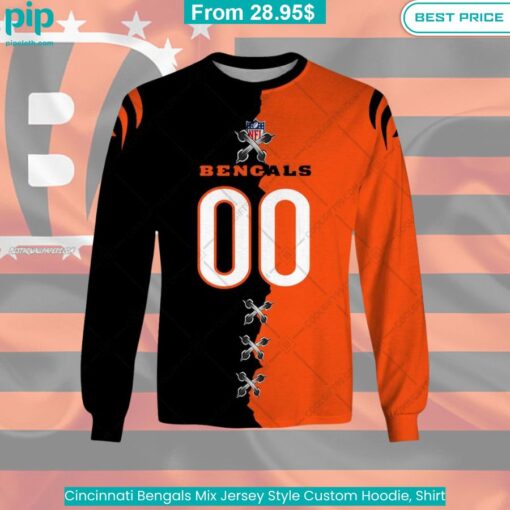 Cincinnati Bengals Mix Jersey Style Custom Hoodie, Shirt You look elegant man