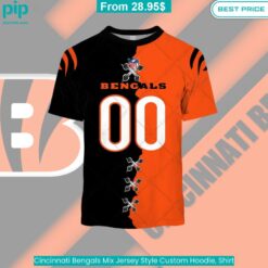 Cincinnati Bengals Mix Jersey Style Custom Hoodie, Shirt Generous look