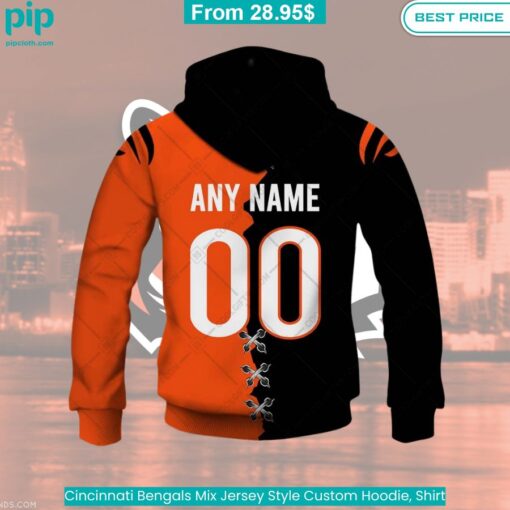 Cincinnati Bengals Mix Jersey Style Custom Hoodie, Shirt Cutting dash