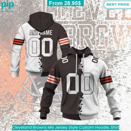 Cleveland Browns Mix Jersey Style Custom Hoodie, Shirt nice