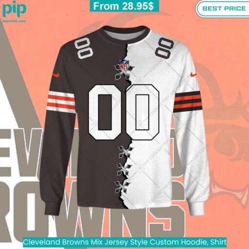 Cleveland Browns Mix Jersey Style Custom Hoodie, Shirt Sizzling