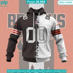 Cleveland Browns Mix Jersey Style Custom Hoodie, Shirt Elegant picture.