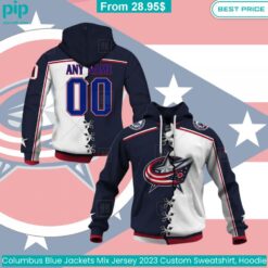 Columbus Blue Jackets Mix Jersey 2023 Custom Sweatshirt, Hoodie hot