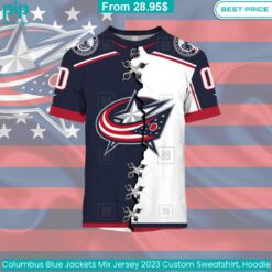 Columbus Blue Jackets Mix Jersey 2023 Custom Sweatshirt, Hoodie Cool look bro