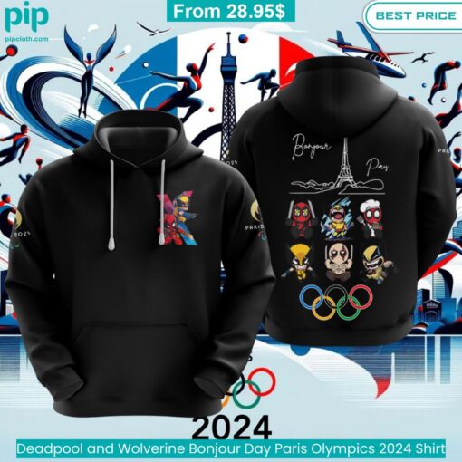 Deadpool and Wolverine Bonjour Day Paris Olympics 2024 Shirt It is too funny