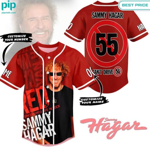 I Can't Drive 55 Sammy Hagar Custom Baseball Jersey nice