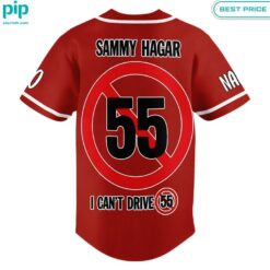 I Can't Drive 55 Sammy Hagar Custom Baseball Jersey nice